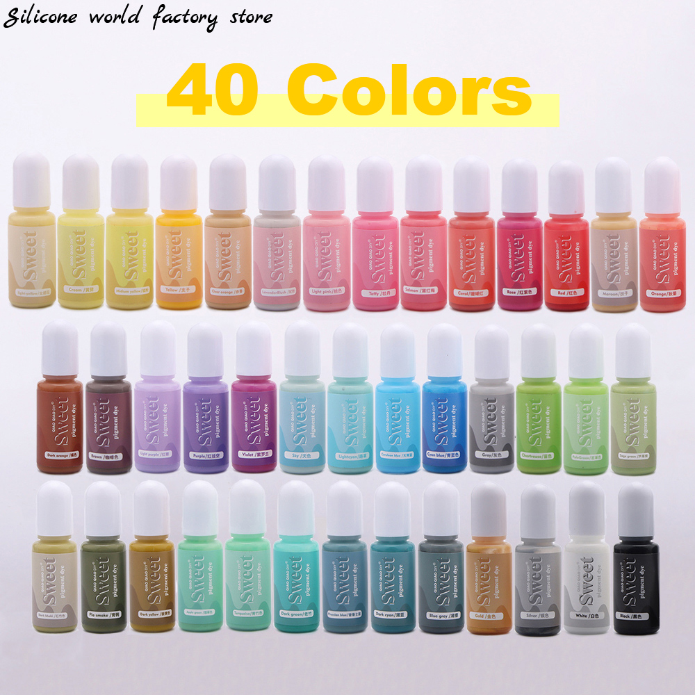 Resin Pigment Alcohol Ink - 실리콘 월드 10ML 솔리드 컬러 레진