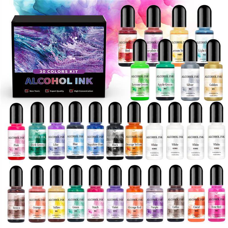 Resin Pigment Alcohol Ink - 1 세트 아트 잉크 알코올 에폭시