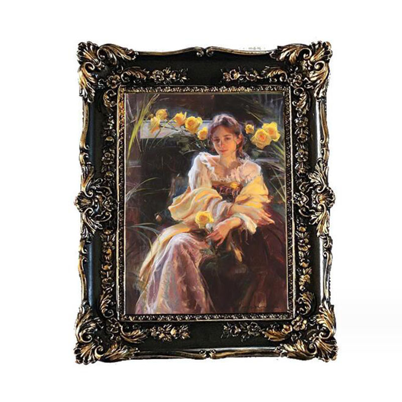 Resin Art Photo Frame - Eurpean 스타일 수지 구호 꽃 사진