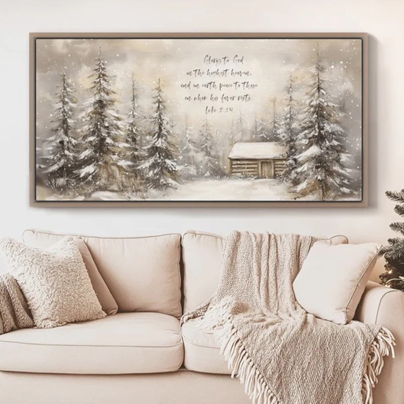 Resin Art Quotes - 크리스마스 성경 구절 벽 예술 프린트,