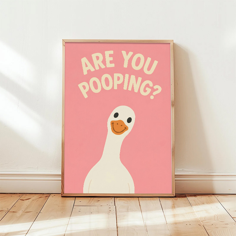 Resin Art Quotes - 재미있는 핑크색 오리 욕실 다이아몬드 벽