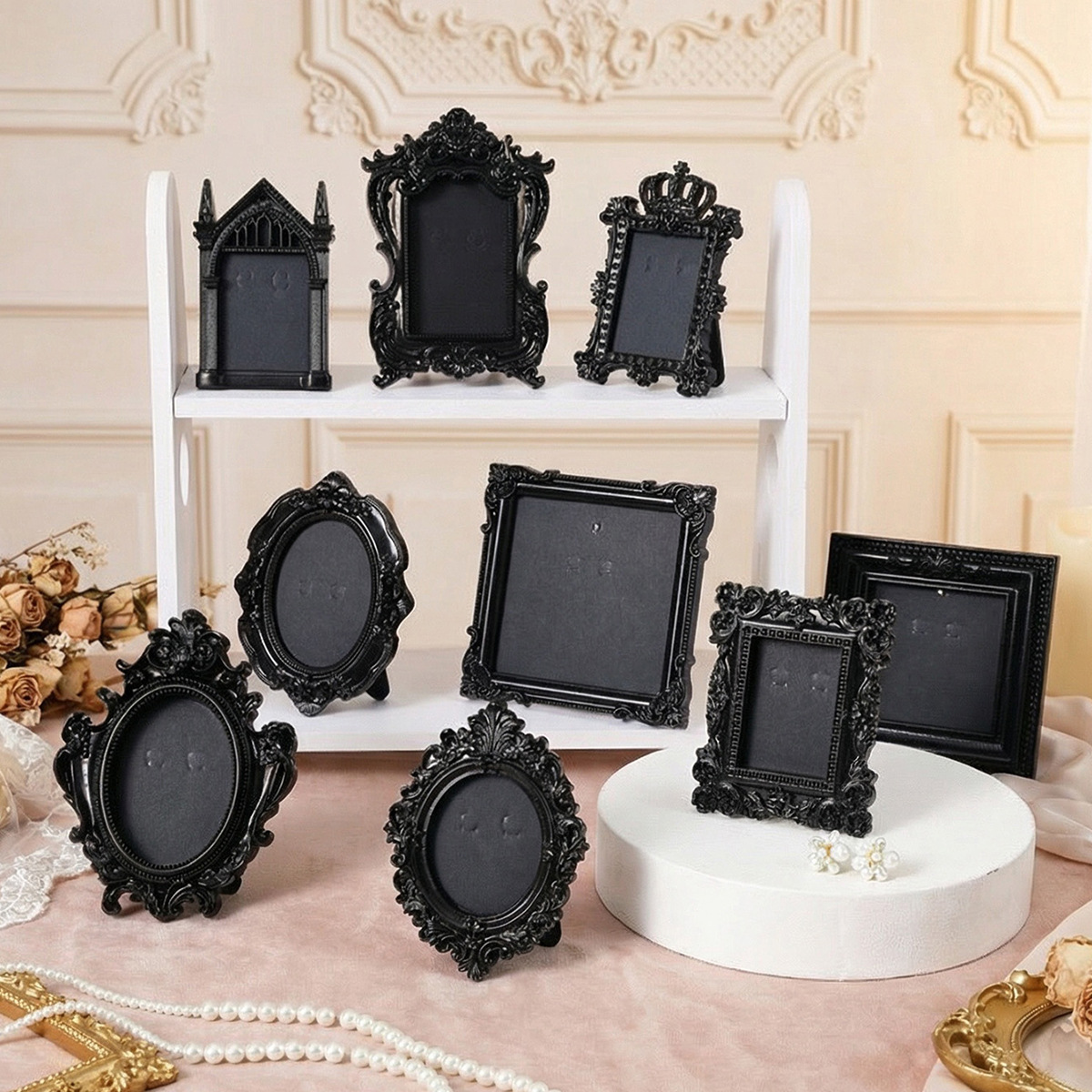Resin Art Photo Frame - 레트로 미니 사진 프레임 사진 소품