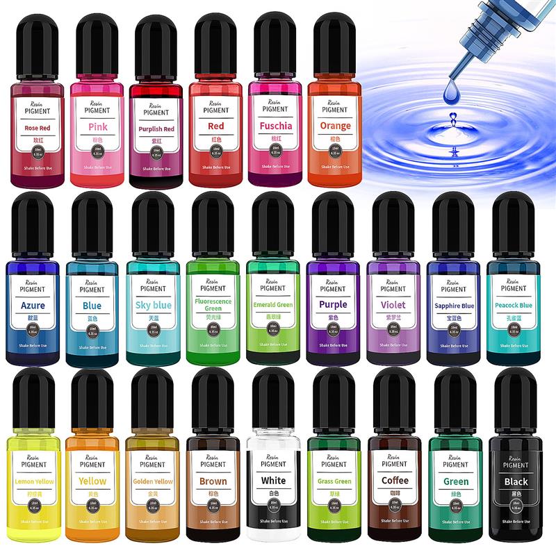 Resin Pigment Alcohol Ink - 24 색 아트 잉크 알코올 수지