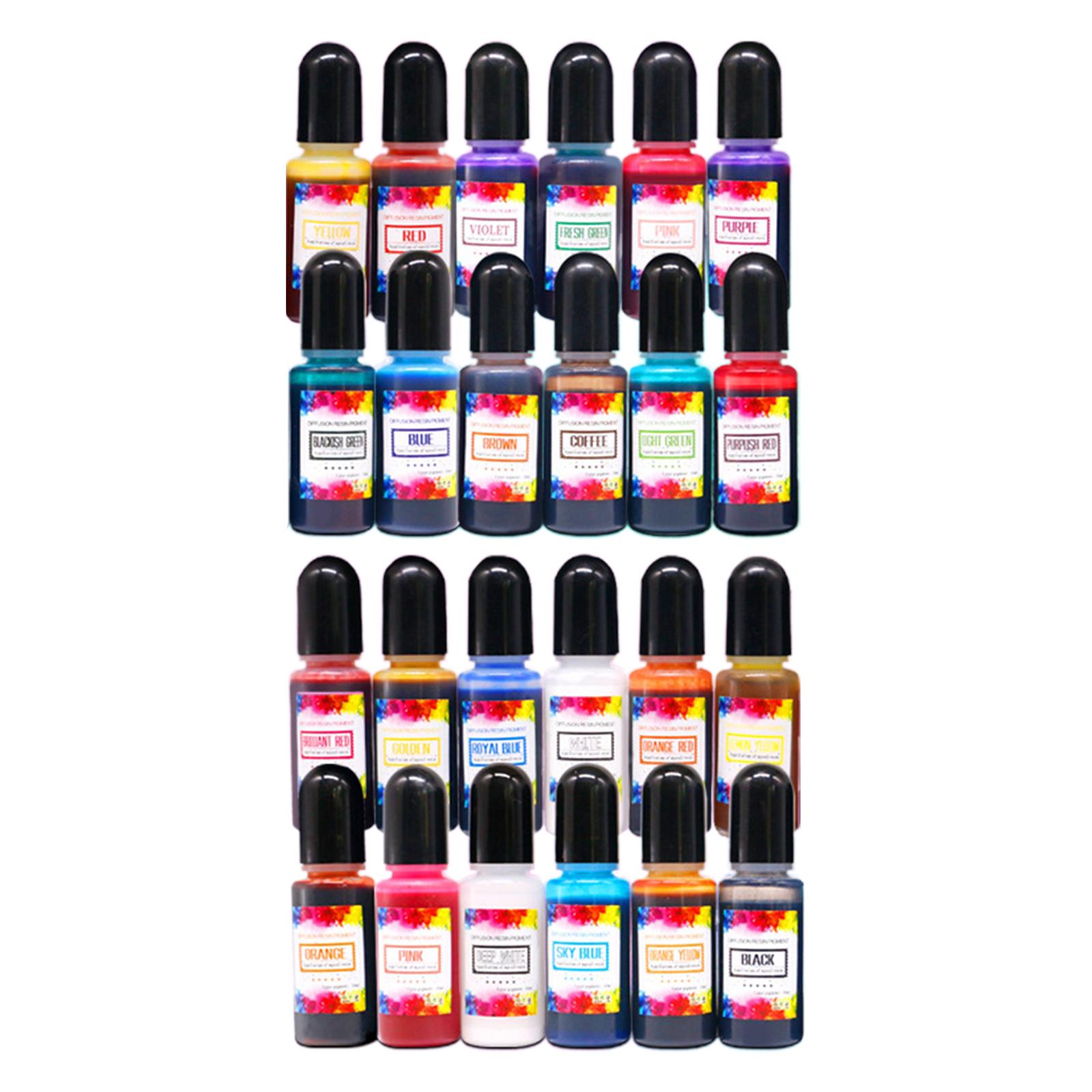 24개 알코올 잉크 에폭시 수지 색소 액체 염료 농축  - Resin Pigment Alcohol Ink 리뷰 및 가격