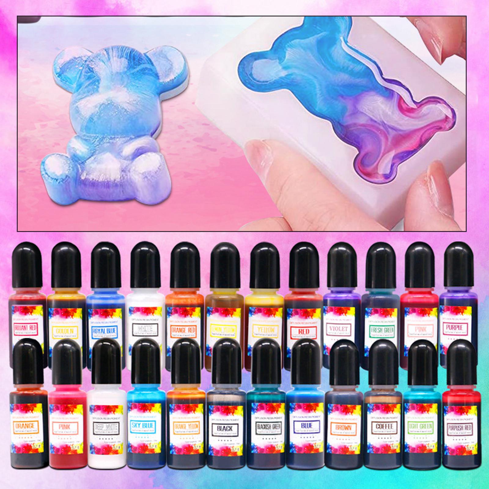 24개 알코올 잉크 에폭시 수지 색소 액체 염료 농축  - Resin Pigment Alcohol Ink 리뷰 및 가격