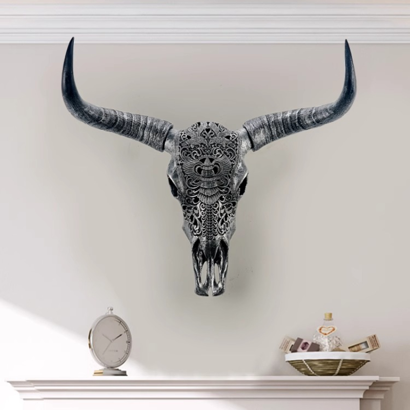 수지 황소 머리 벽 장식 복고풍 가짜 동물 조각 살아있 - Background Resin Art 리뷰 및 가격