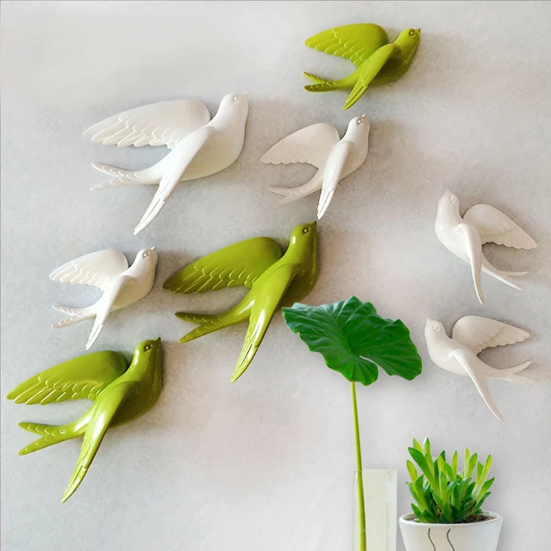 창의적인 세라믹 새 벽걸이 비둘기 공예, 집 거실 소파 - Background Resin Art 리뷰 및 가격