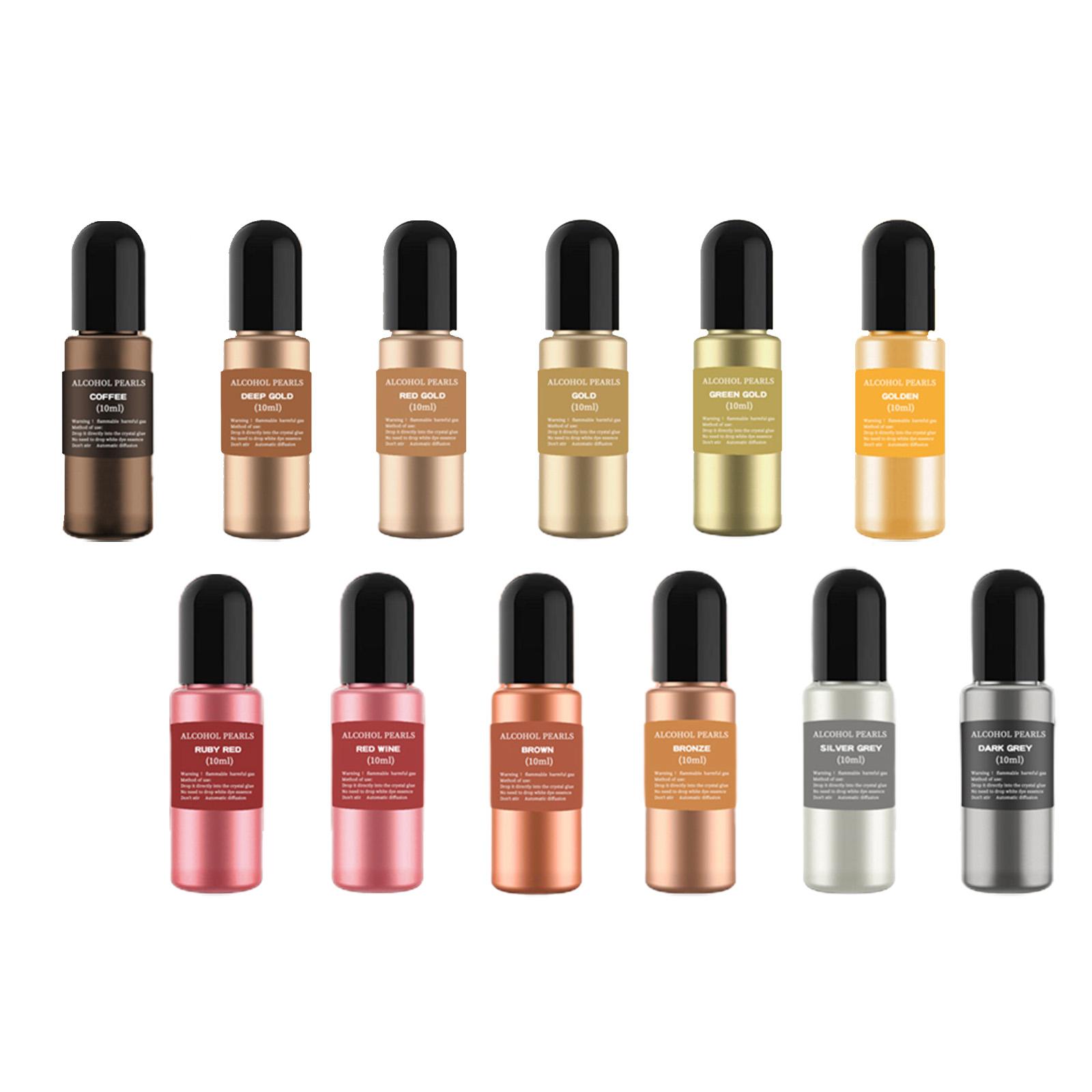12병 메탈릭 알코올 잉크 에폭시 레진 색소 액체 염료 - Resin Pigment Alcohol Ink 리뷰 및 가격
