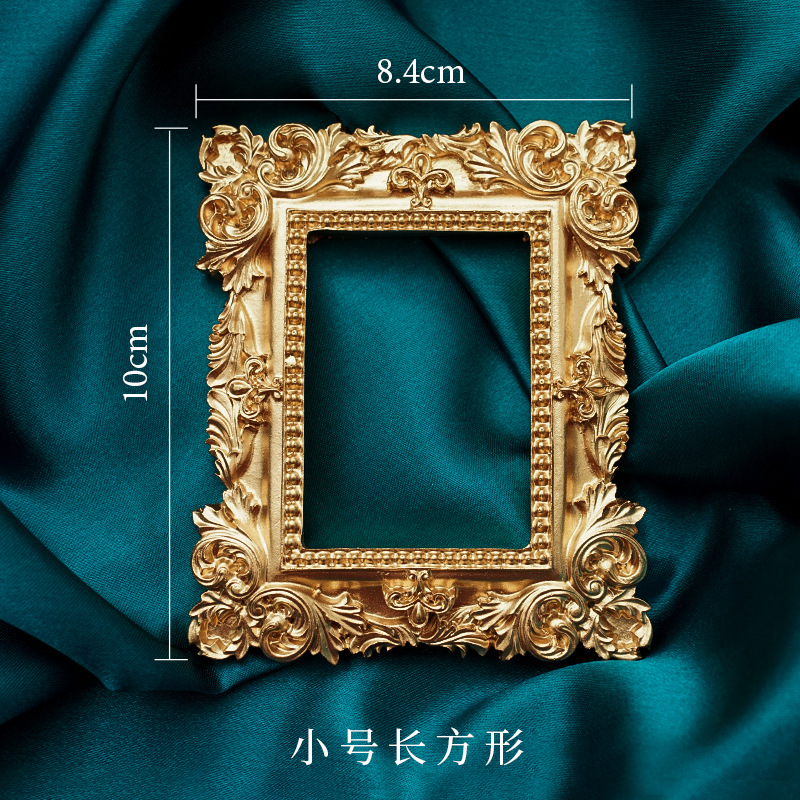 황금 복고풍 사진 프레임 네일 아트 쥬얼리 장식 홈 인 - Resin Art Photo Frame 리뷰 및 가격