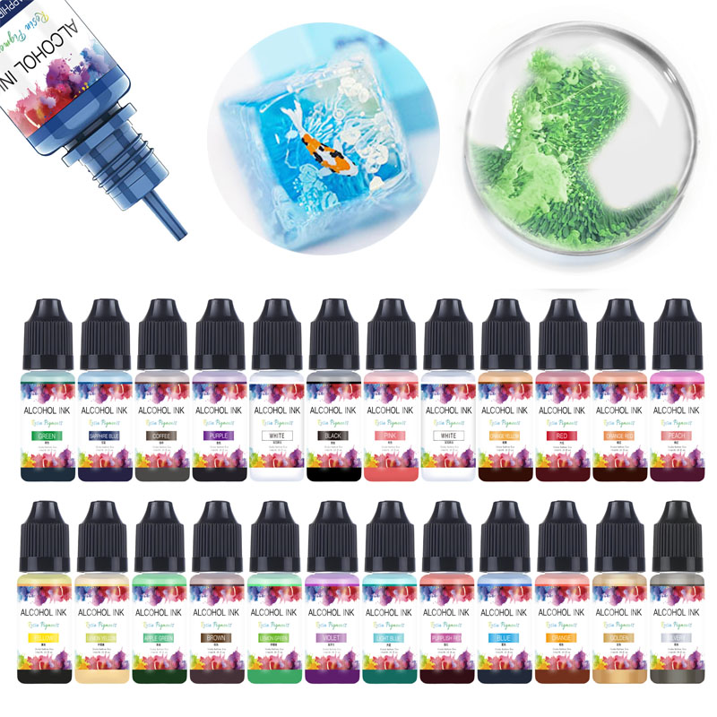에폭시 송진 아트 잉크 알코올 송진 안료 액체 착색제  - Resin Pigment Alcohol Ink 리뷰 및 가격