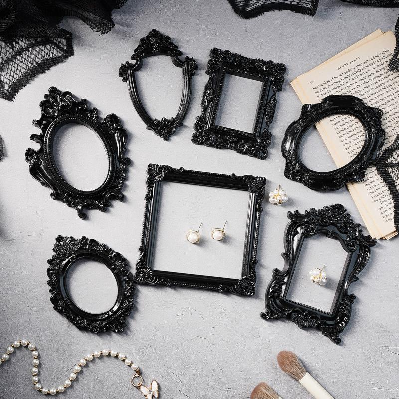 유럽 ​​스타일 수지 사진 프레임 검은색 가장자리 장식 - Resin Art Photo Frame 리뷰 및 가격