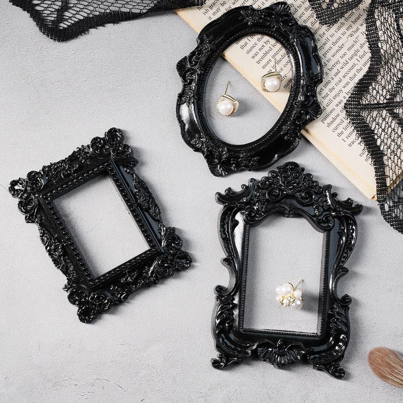 유럽 ​​스타일 수지 사진 프레임 검은색 가장자리 장식 - Resin Art Photo Frame 리뷰 및 가격