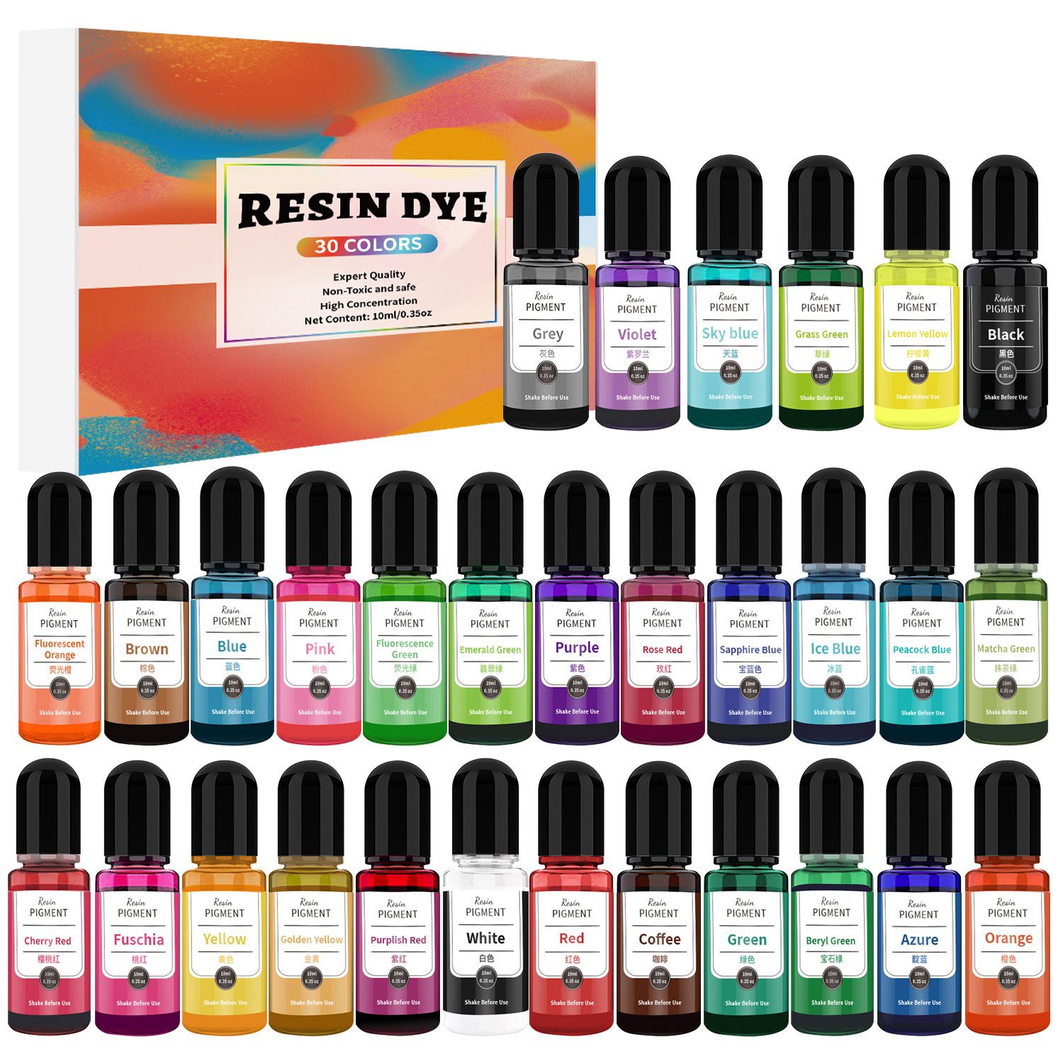 에폭시 송진 안료 아트 잉크 알코올 액체 착색 염료 잉 - Resin Pigment Alcohol Ink 리뷰 및 가격