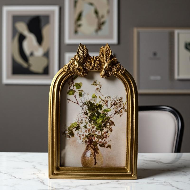 책상 벽 장식용 타원형 사진 프레임, 작은 레트로 걸이 - Resin Art Photo Frame 리뷰 및 가격