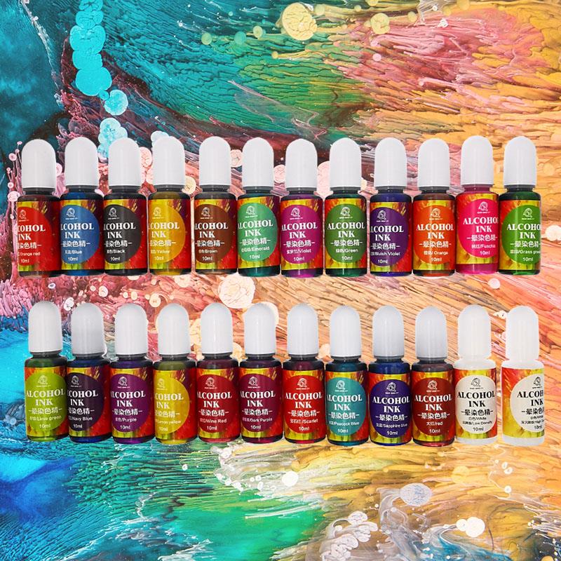 24 색 10ml 아트 잉크 알코올 수지 안료 액체 착 - Resin Pigment Alcohol Ink 리뷰 및 가격