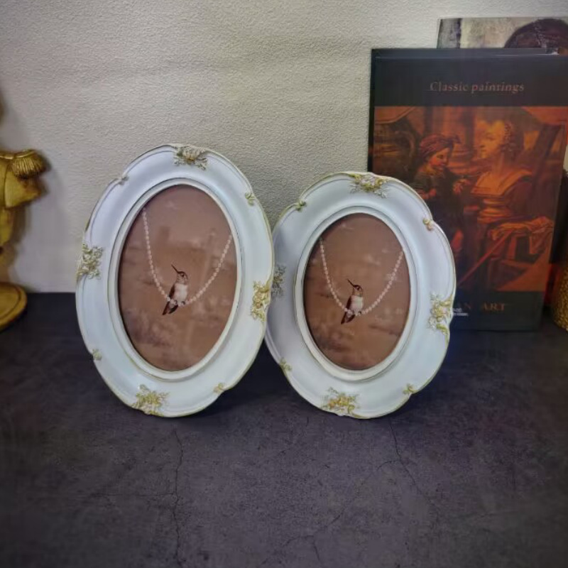 프랑스 빈티지 벽 사진 프레임 아트 그림 장식품 우아한 - Resin Art Photo Frame 리뷰 및 가격