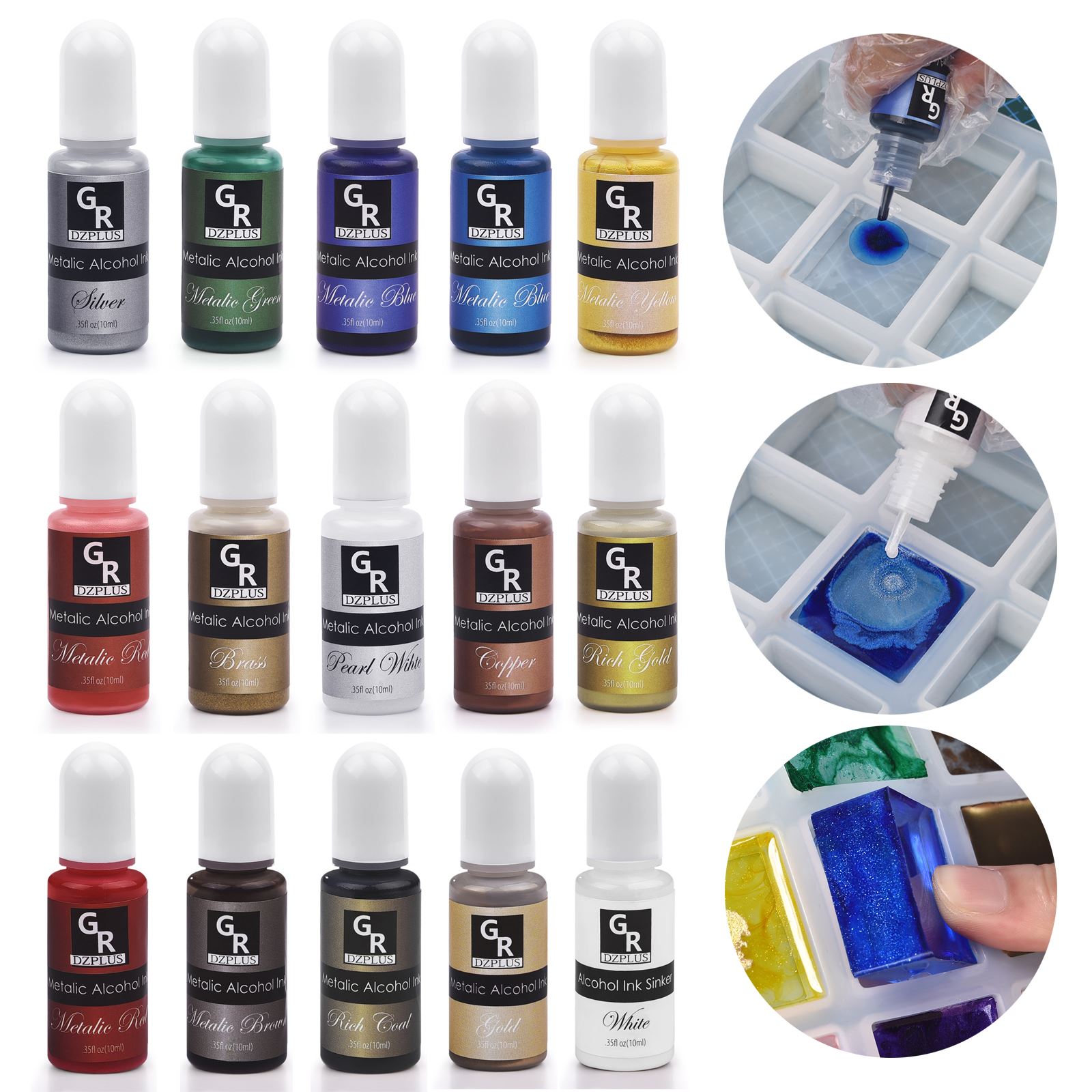 1 세트 수지 안료 키트 아트 잉크 알코올 액체 착색제 - Resin Pigment Alcohol Ink 리뷰 및 가격