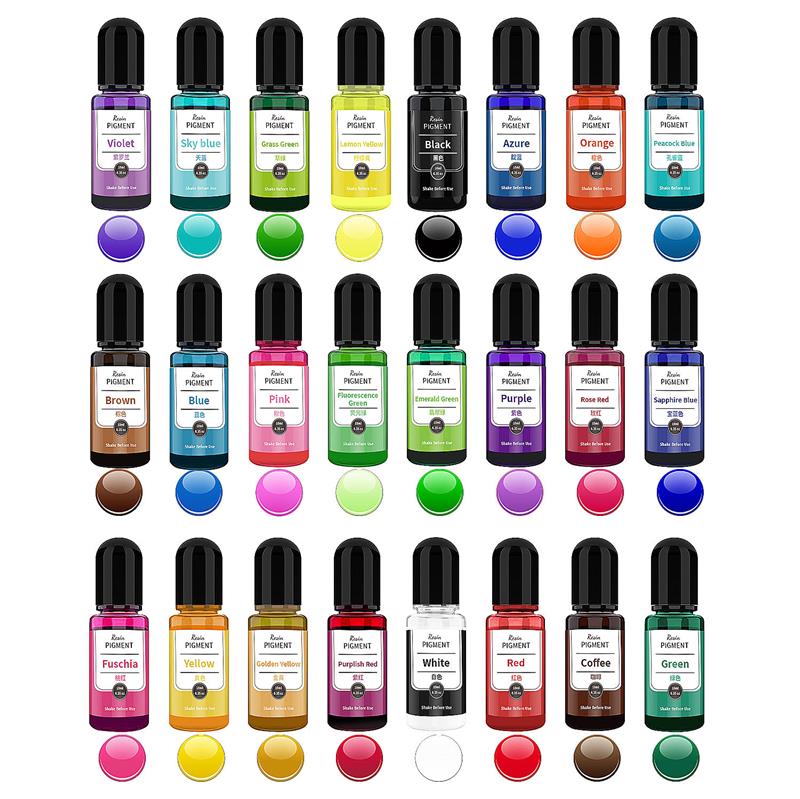 24 색 아트 잉크 알코올 수지 안료 액체 착색제 염료 - Resin Pigment Alcohol Ink 리뷰 및 가격